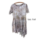 S-M Tunic hi-low lace back-hemline accent