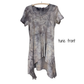 S-M Tunic high-low long sides lace accent side hemline